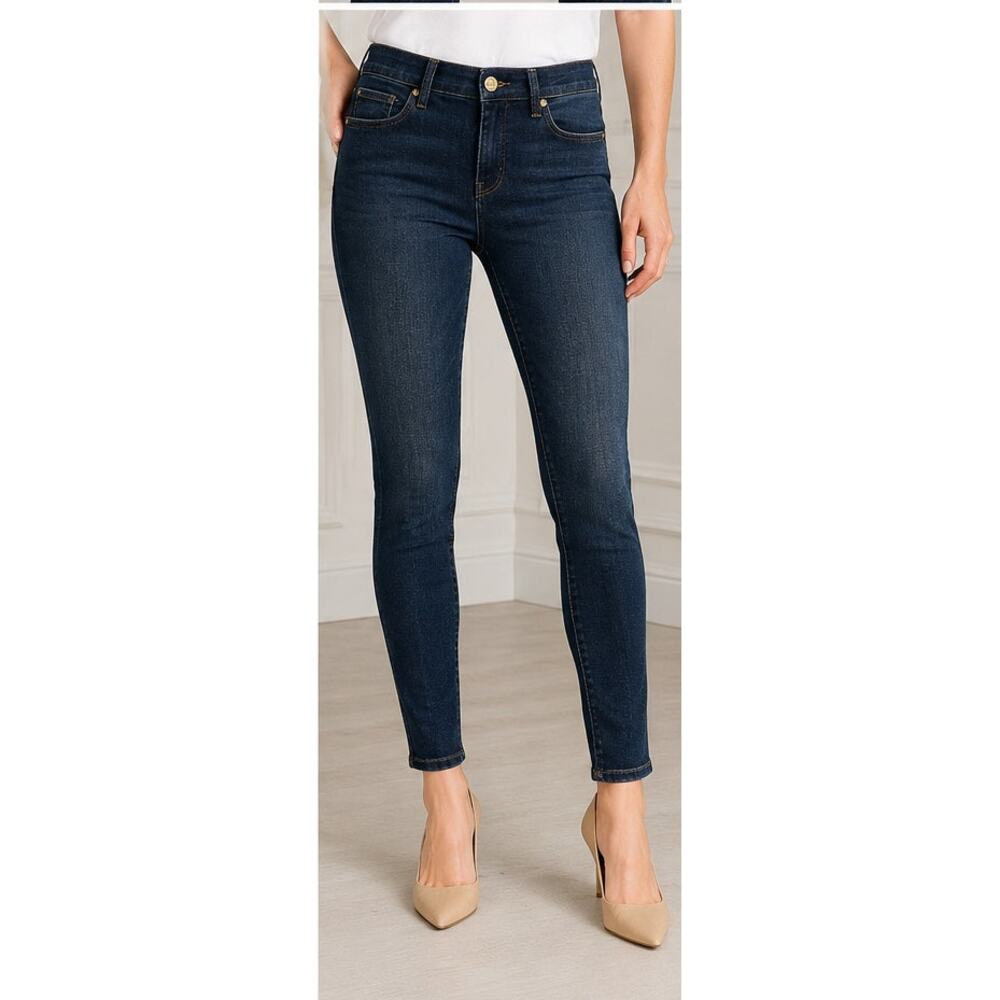 WHBM The Jegging Dark Wash Skinny Stretch Jegging Jeans Petite Size 0P 💙🖤💙 - Picture 3 of 14